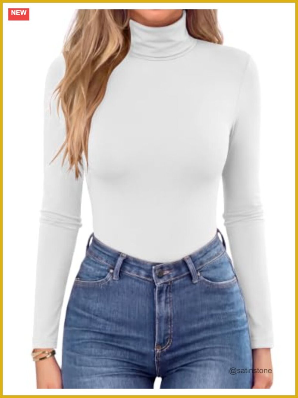 Women's Turtleneck Long Sleeve Top Lightweight Thermal Shirt 88% Polyester 12%